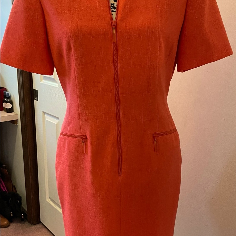 Bright orange Casper suit dress
